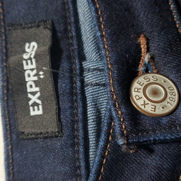 Blue Express Jeans Cropped Straight High Rise Stretch 10R - Picture 2 of 5